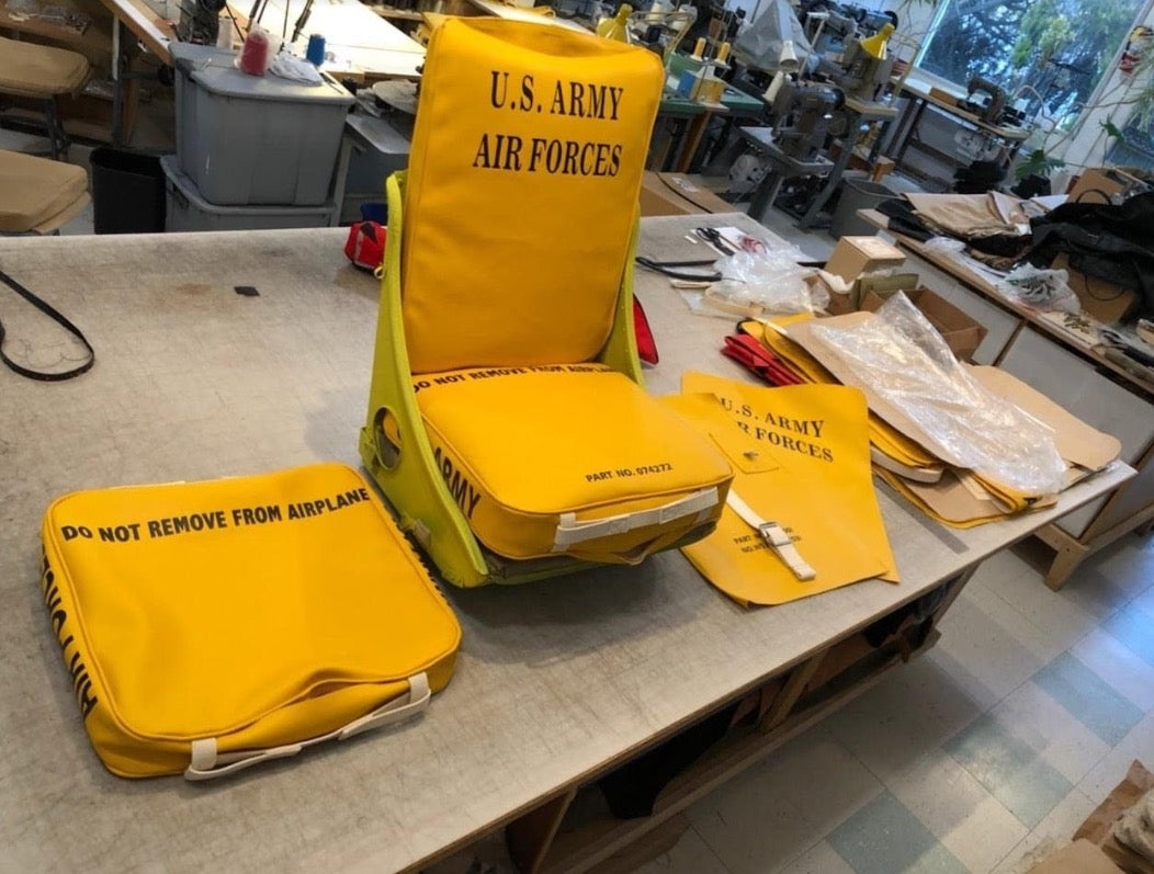 Seat Back W/ Hooks + Square Seat Bottom (SET)